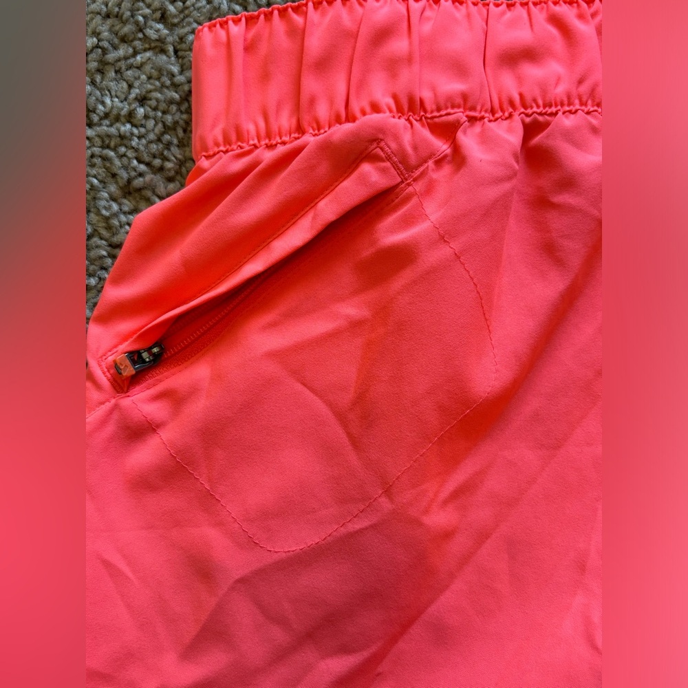 ADIDAS athletic shorts with inner liner | Size Medium | Bright coral - Picture 11 of 12